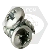 Time-Limited 8-18 x 2 1/2" Self-Tapping Screws, Slotted Pan Head, Type AB, Zinc Cr+3, Full Thread, Qty 2500