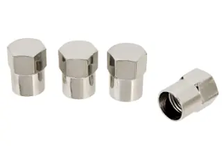 Chrome Tire Valve Caps Silver - No. 2048-A Certified